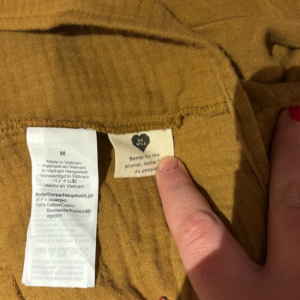 Madewell Mustard Peplum Long-Sleeve Top - Picture 10 of 10